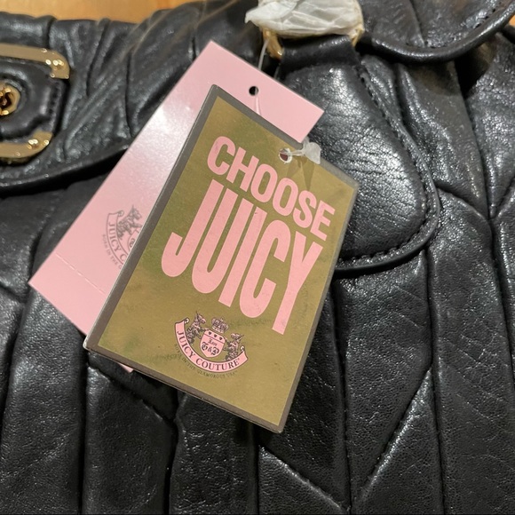 NWT Juicy Couture Narda Leather Quilted Bag Black - Picture 4 of 14